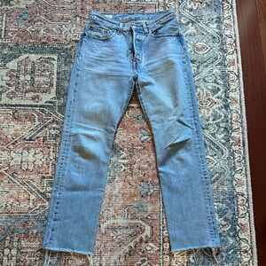 Light Blue Straight Leg Jeans